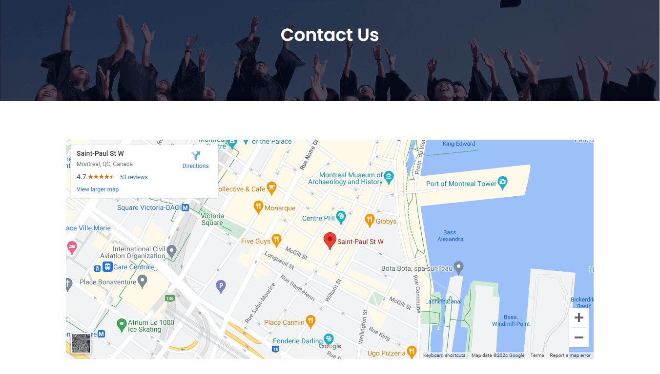 EverLearn University Website page